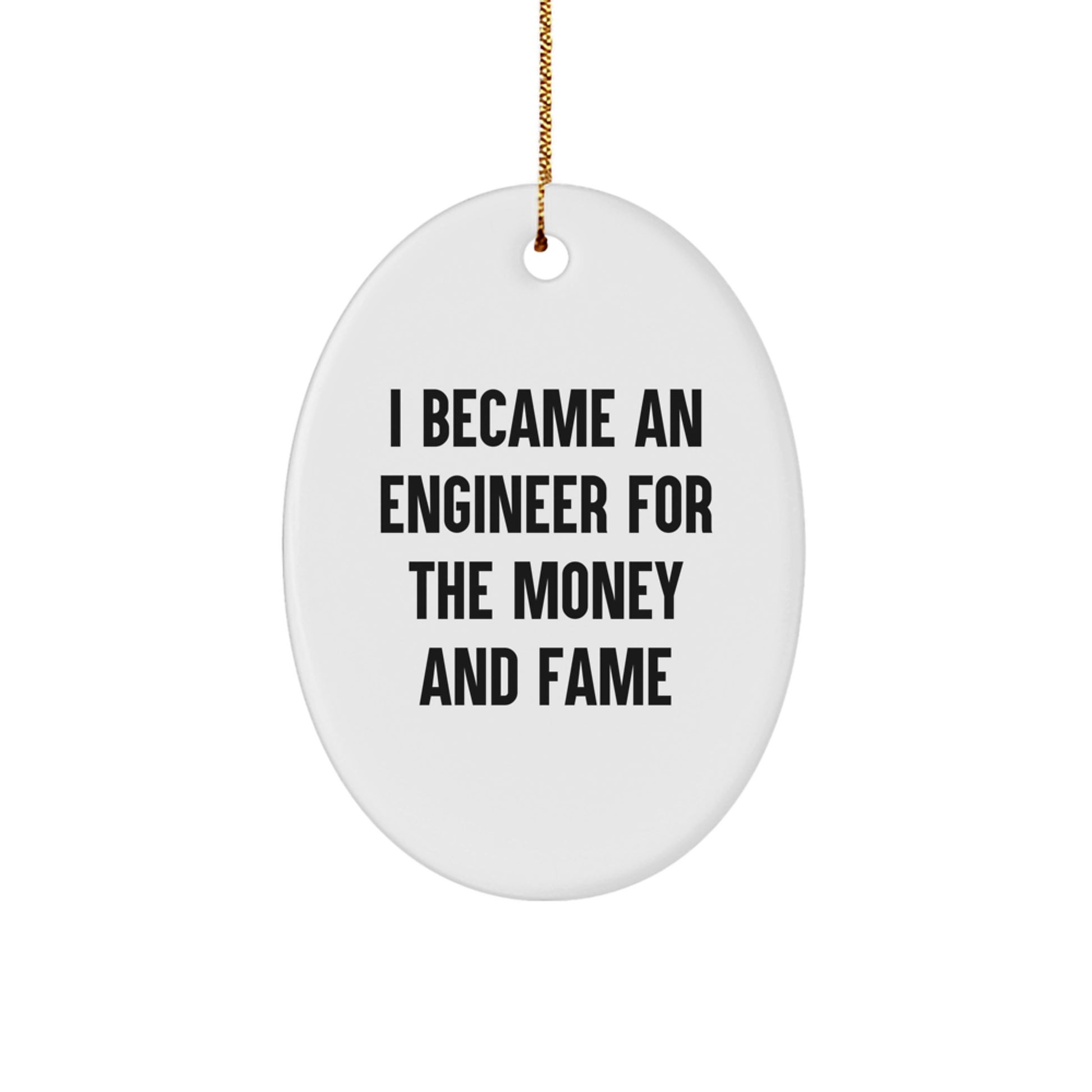Funny Engineer Oval Ornament Gifts from Family to Men with Christmas Unique Ideas - Image 1
