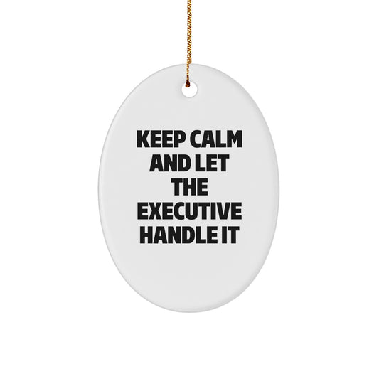 Executive Oval Ornament Funny Christmas Unique Gifts from Men to Executive Friends and Family - Image 1