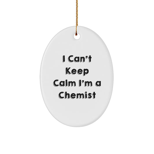 Funny Chemist Gifts from Friends - I'm A Chemist Oval Ornament for Him, Her, Family - Christmas Unique Decorations for Office, Home - Image 1