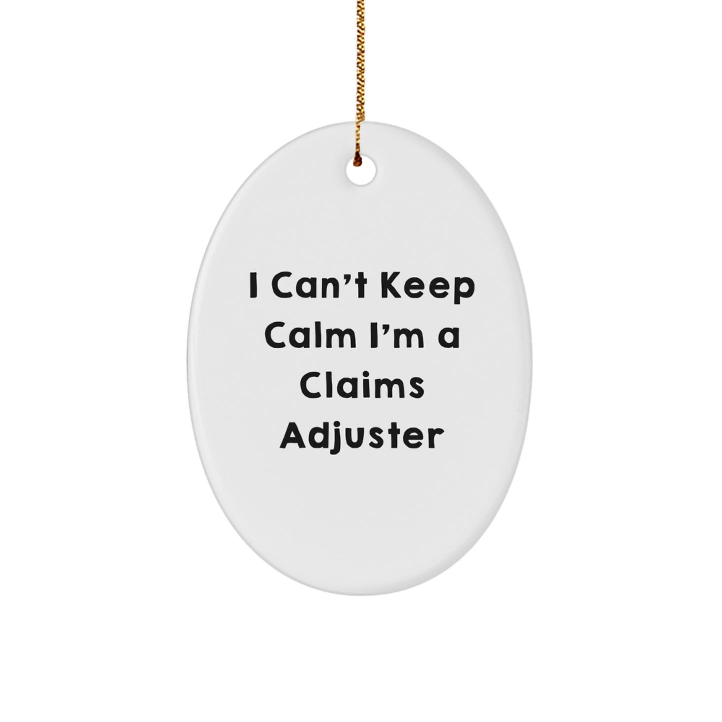 Funny Claims Adjuster Oval Ornament Gifts from Friends for Christmas Unique - Image 1