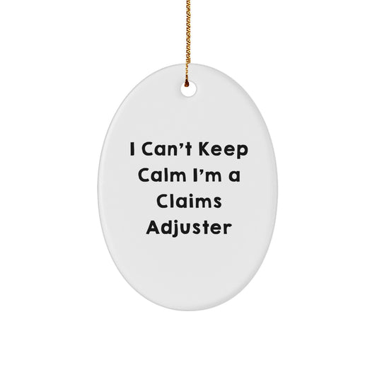 Funny Claims Adjuster Oval Ornament Gifts from Friends for Christmas Unique - Image 1