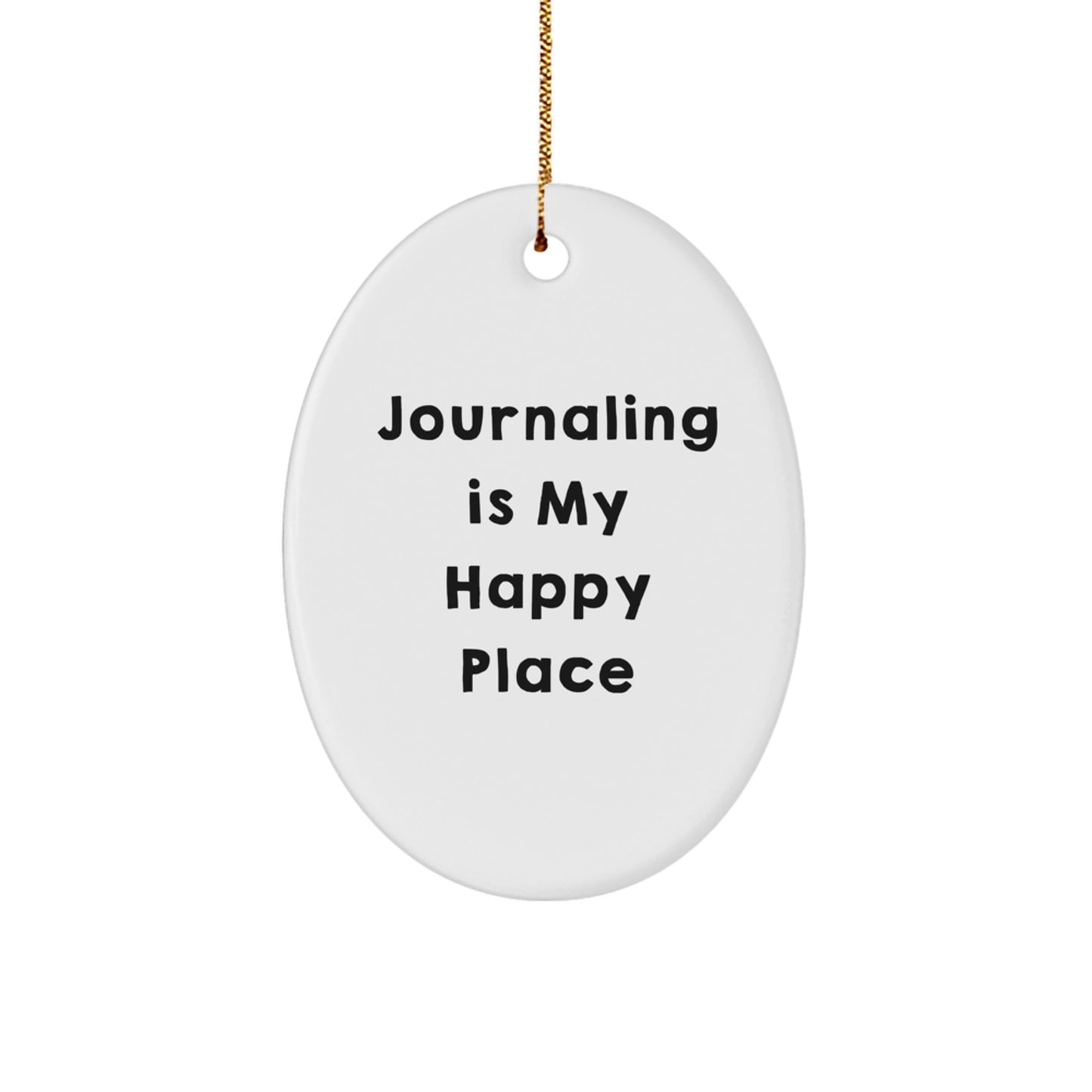 Create Happy Memories with Funny Journaling Oval Ornament - Gifts from Friends and Family for Journaling Lovers, Merry Christmas Unique Gifts - Image 1