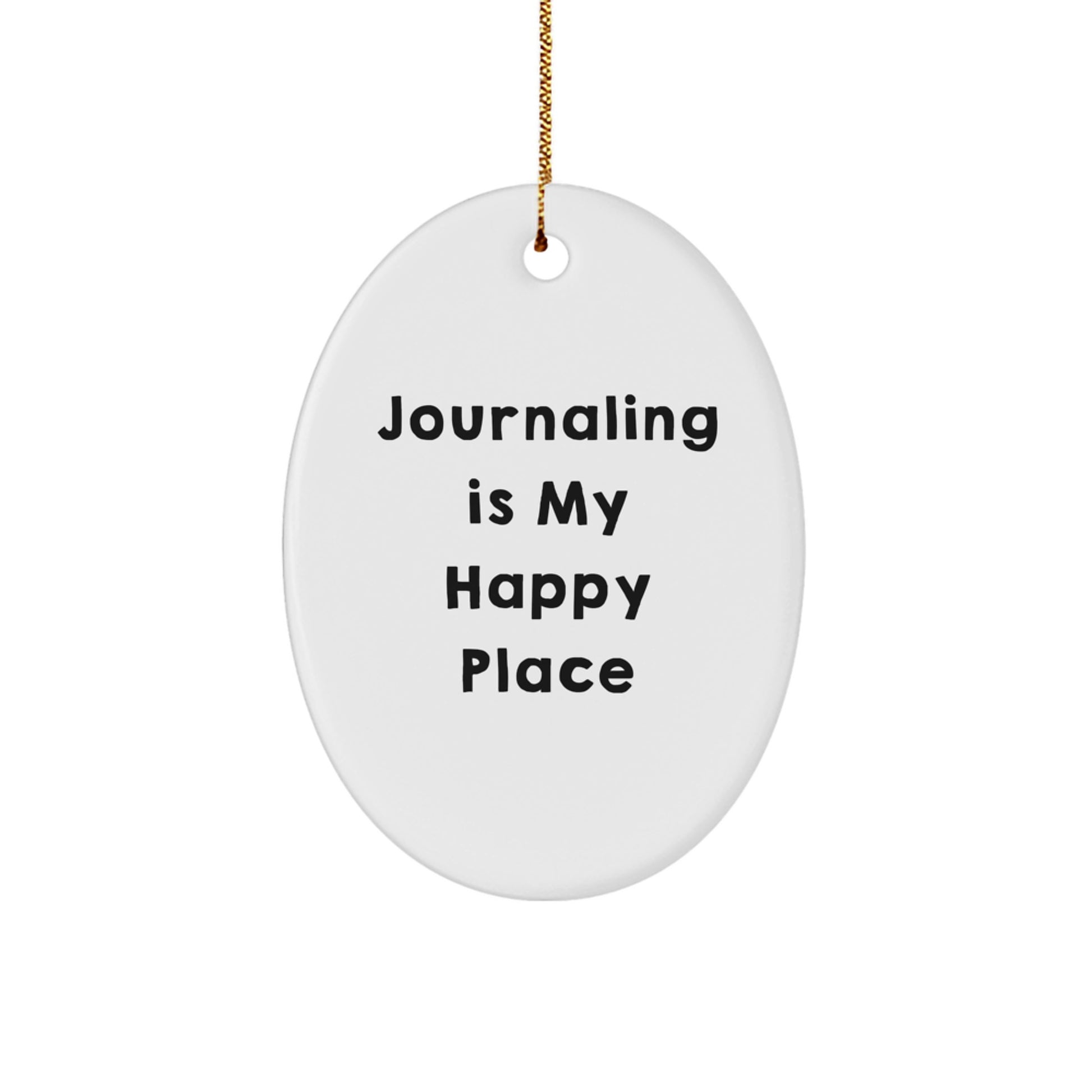Create Happy Memories with Funny Journaling Oval Ornament - Gifts from Friends and Family for Journaling Lovers, Merry Christmas Unique Gifts - Image 1