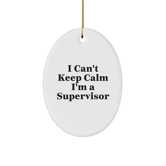 Funny Supervisor Oval Ornament for Supervisor Gifts from Friends, Funny Supervisor Oval Decorations for Supervisor, Christmas Unique Gifts for Supervisor - Image 1