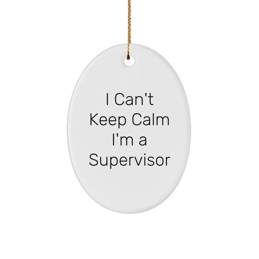 Funny I'm A Supervisor Oval Ornament Gifts from Friends for Supervisor Men - Image 1