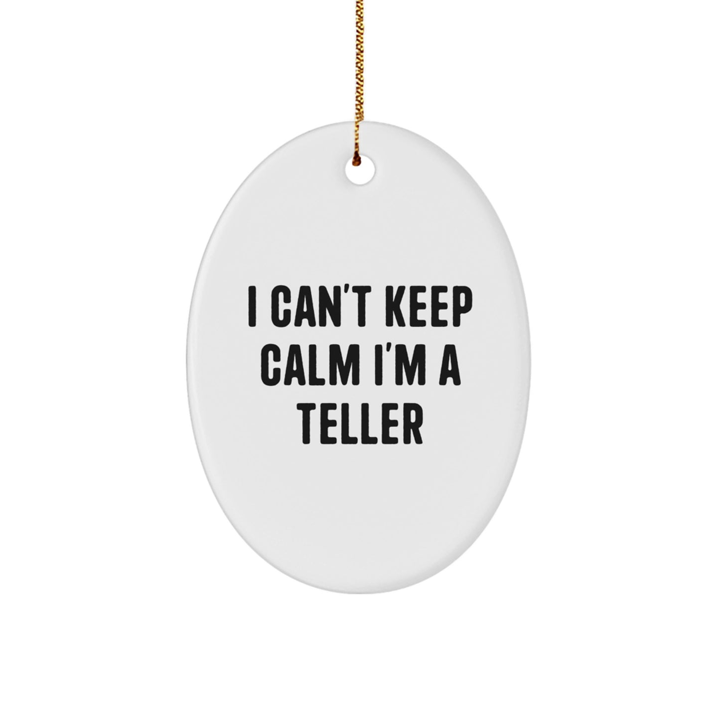 Funny Teller Oval Ornament Gifts from Friends for Teller Christmas Unique - Image 1