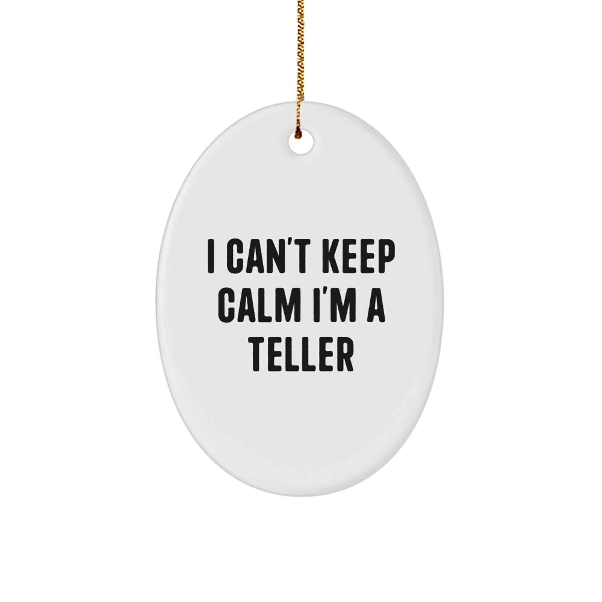 Funny Teller Oval Ornament Gifts from Friends for Teller Christmas Unique - Image 1