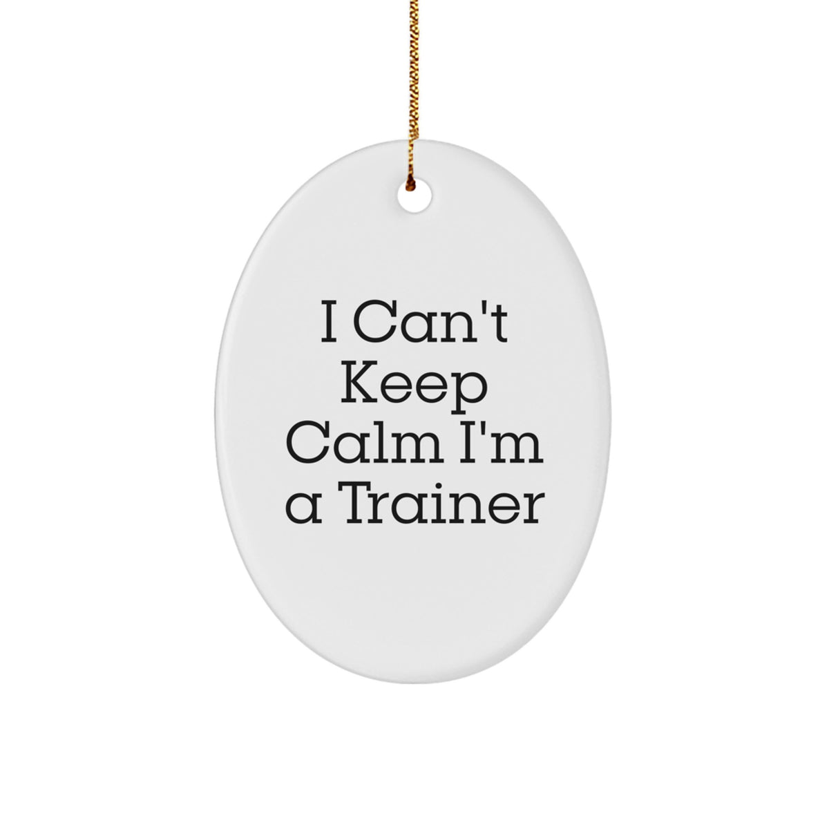 Funny I Can't Keep Calm I'm A Trainer Oval Ornament Gifts for Trainer from Family - Image 1