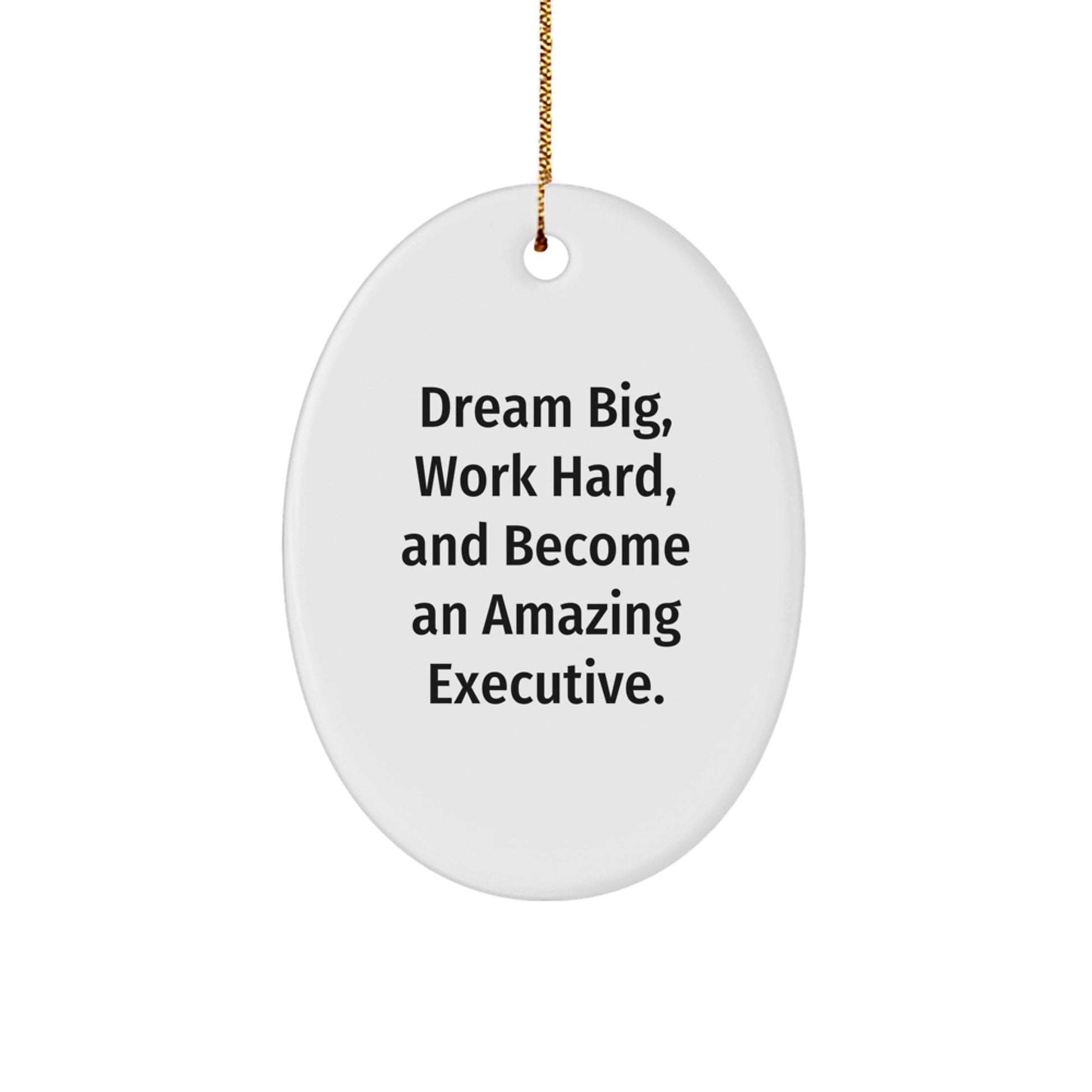 Gifts for Executive Men Friends Christmas Oval Ornaments - Dream Big Work Hard Oval Decorative Motivational Executive Gifts - Image 1