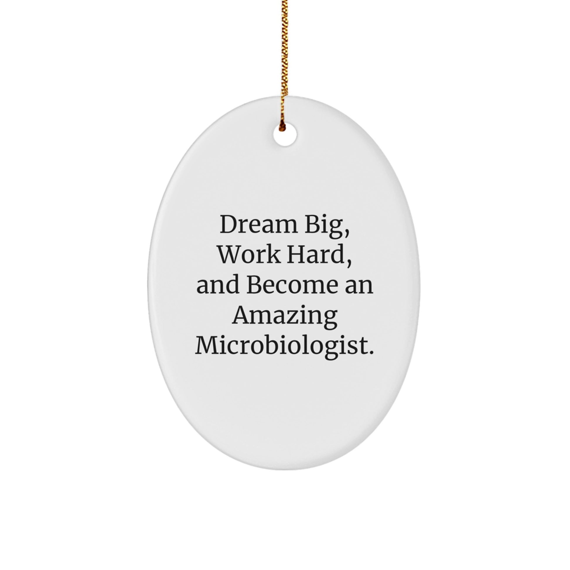 Dream Big Microbiologist Christmas Unique Gifts from Friends to Microbiologist Oval Ornament, Inspirational Oval Shaped Oval Decorations, Gifts for Microbiologist Men Women Family - Image 1