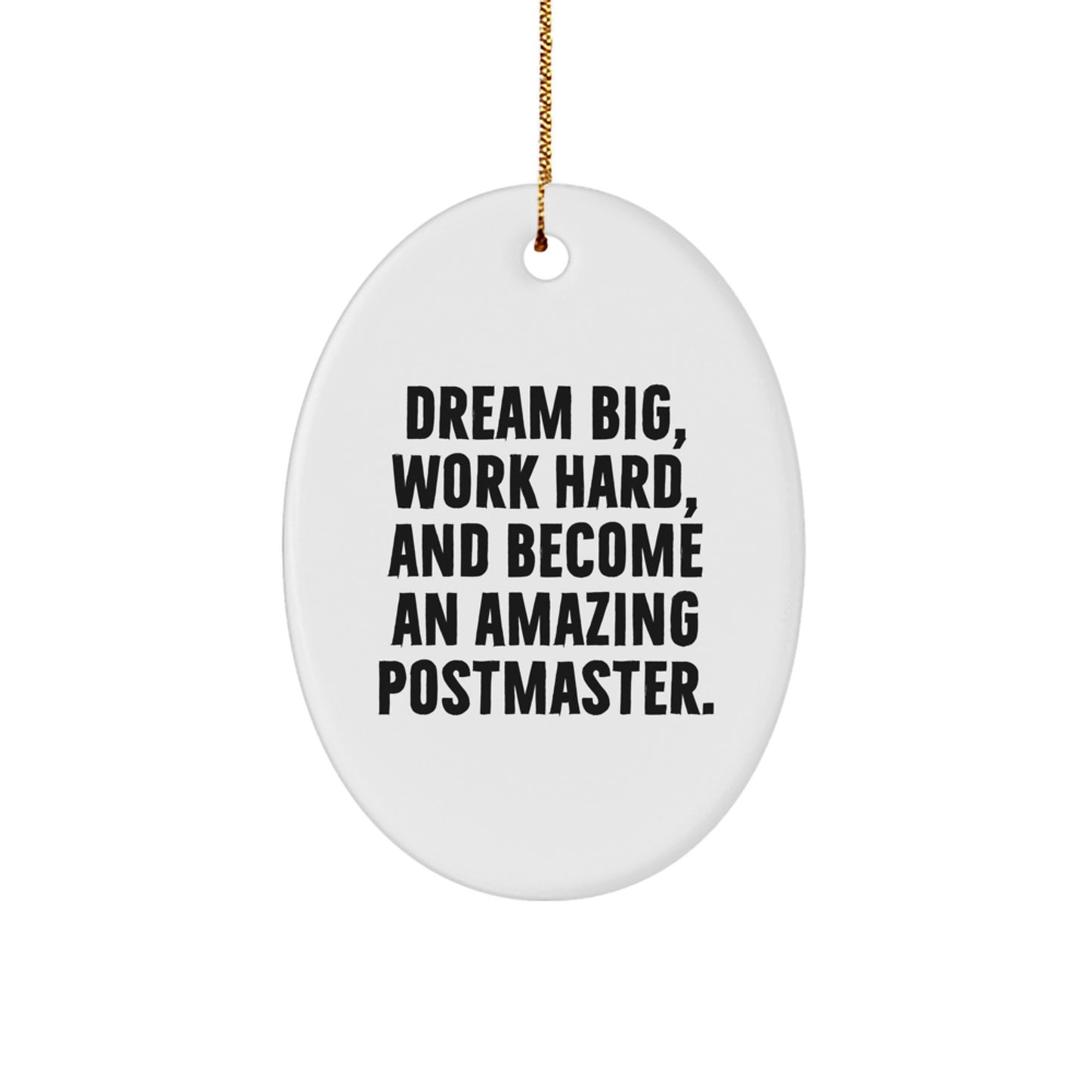 Funny Postmaster Gifts from Friends - Oval Ornament for Postmaster Men, Unique Christmas Unique Gifts for Postmaster Workers - Image 1