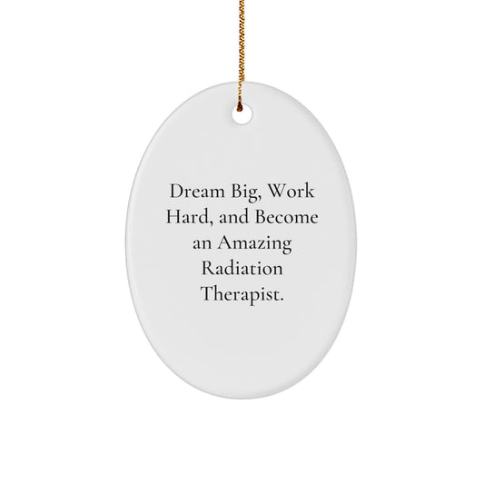 Inspiring Gifts for Radiation Therapists - Oval Ornament, Funny Quote - Gifts from Friends for Radiation Therapist, Christmas Unique Gifts - Image 1