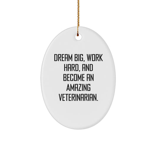 Funny Inspirational Veterinarian Gifts Oval Ornament for Christmas - Image 1