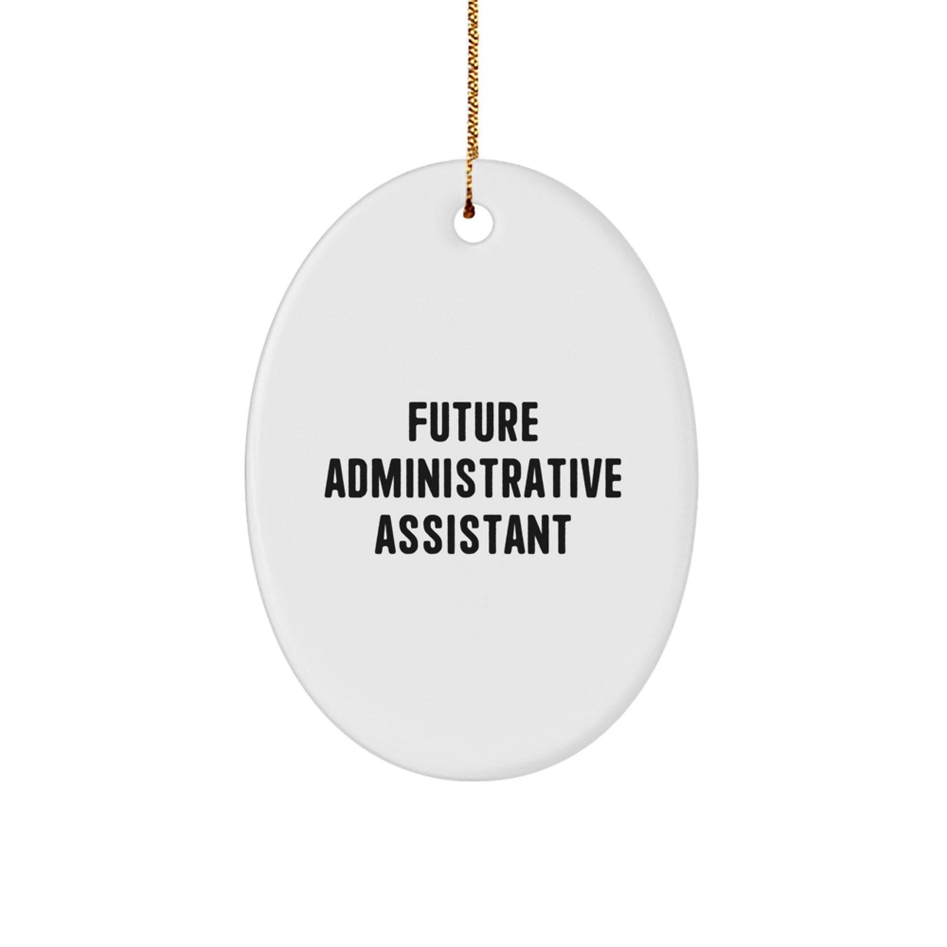 Funny Quote Oval Ornament Gifts for Administrative Assistant Friends and Family - Christmas Unique Gifts from Men Women Coworkers - Image 1