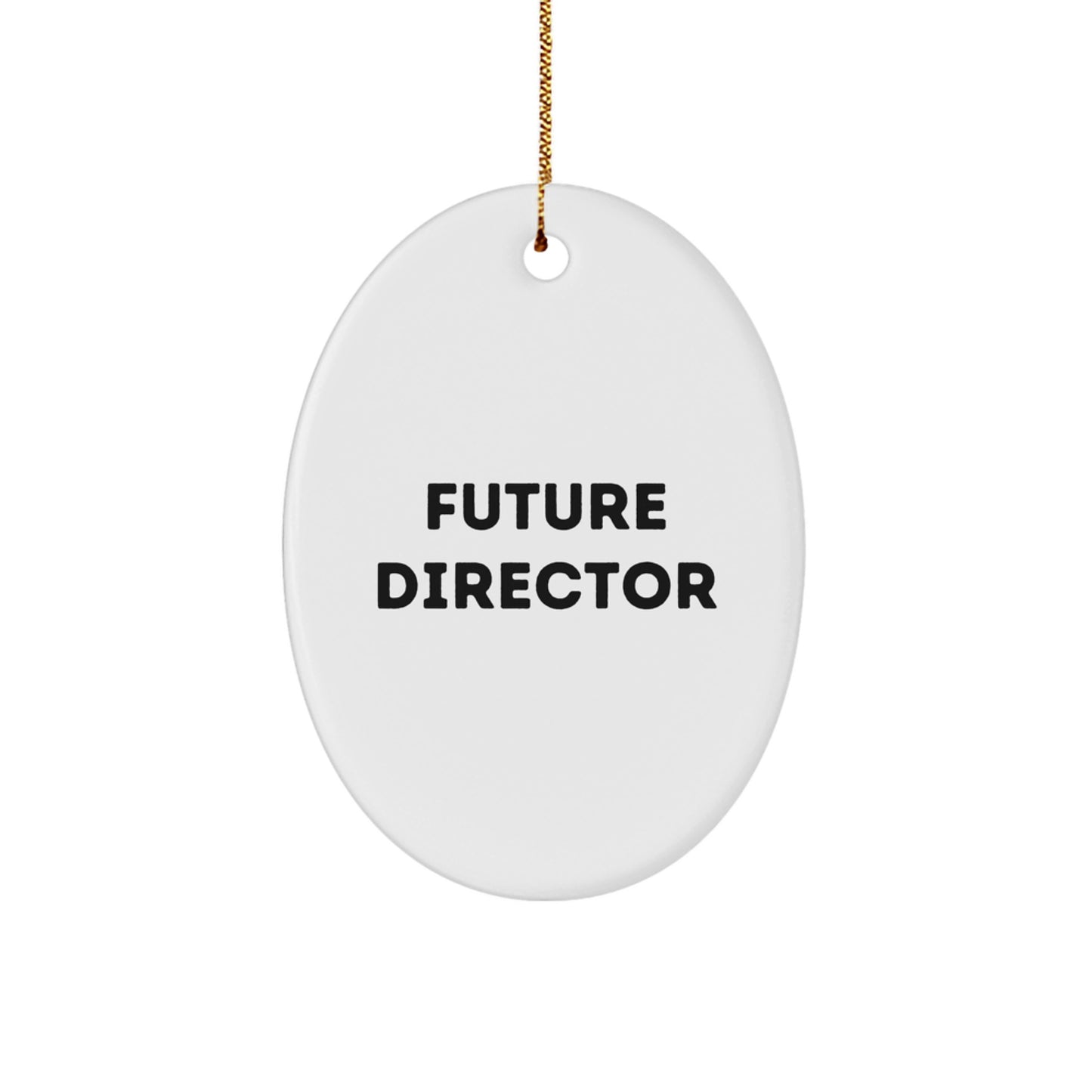Funny Future Director Oval Ornament, Gifts from Men to Friends, Christmas Unique Gifts for Director - Image 1