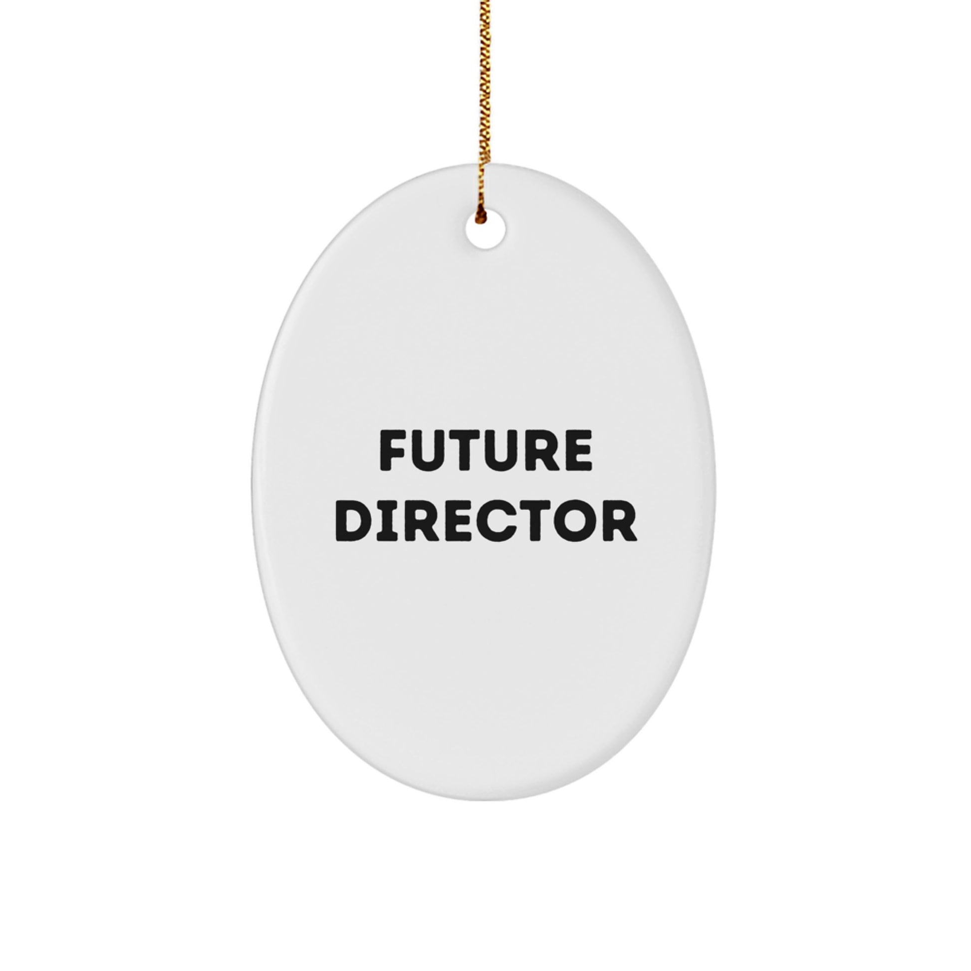 Funny Future Director Oval Ornament, Gifts from Men to Friends, Christmas Unique Gifts for Director - Image 1