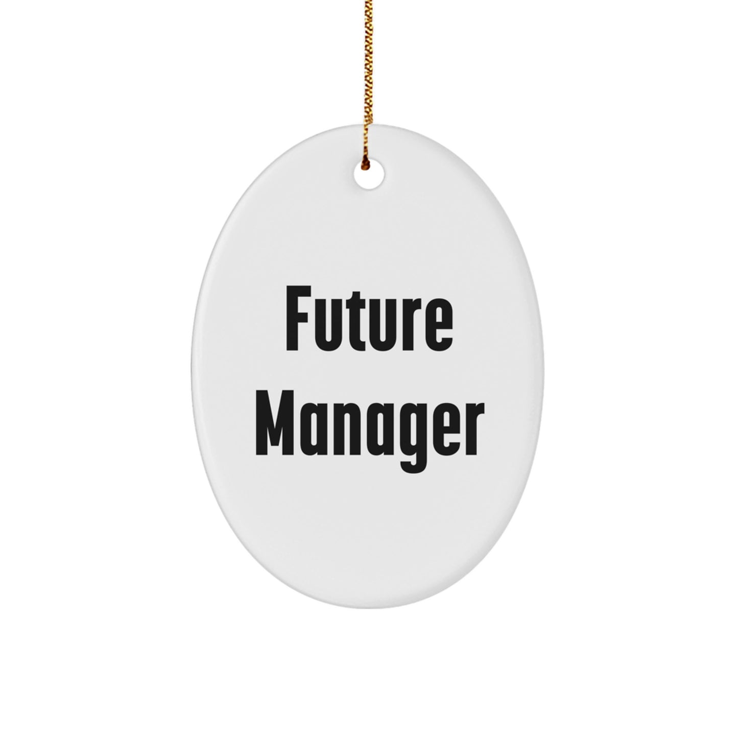 Funny Manager Quotes Oval Ornament Gifts from Friends for Christmas - Image 1