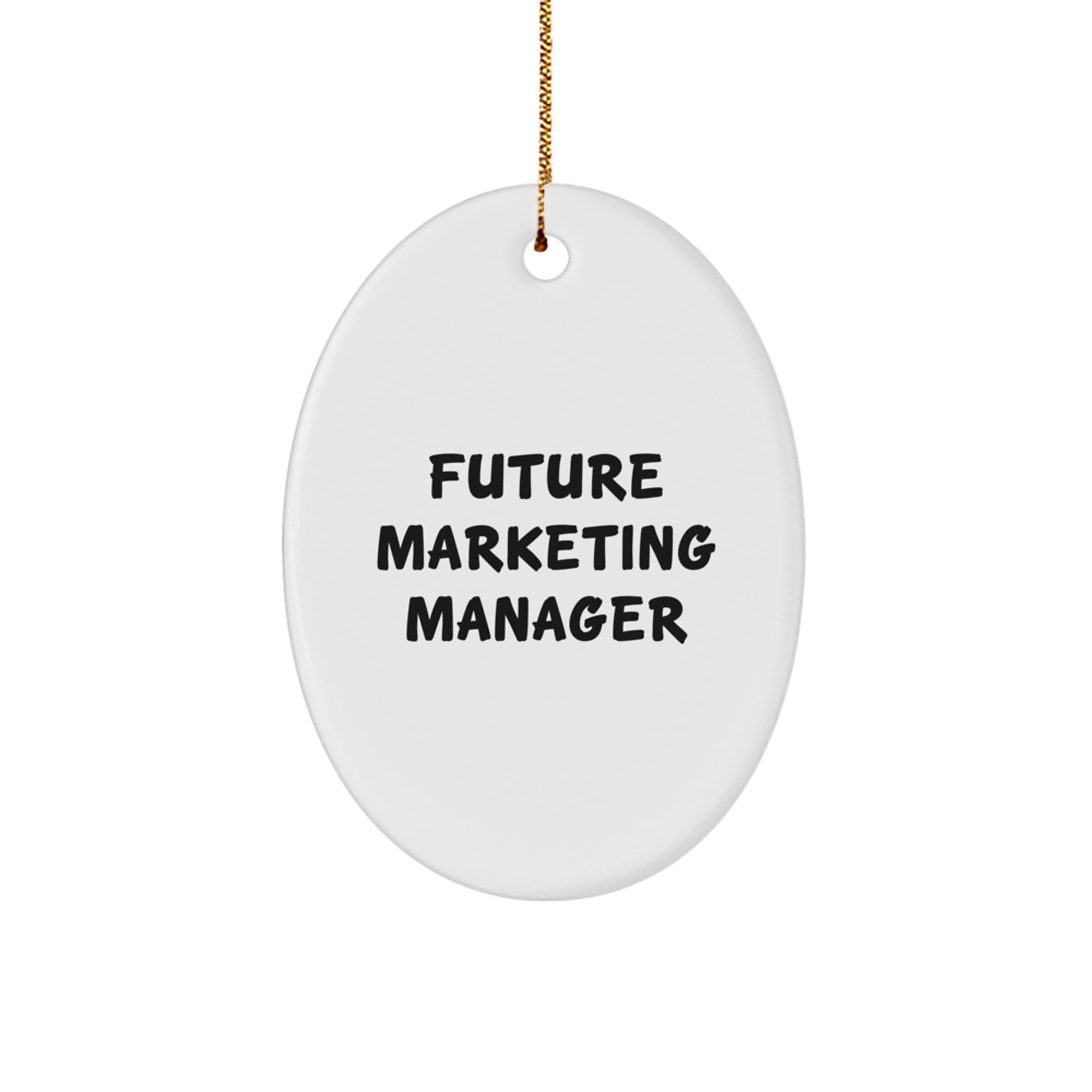 Funny Marketing Manager Gifts from Friends - Inspirational Oval Ornament for Future Marketing Managers - Christmas Unique Gifts - Image 1