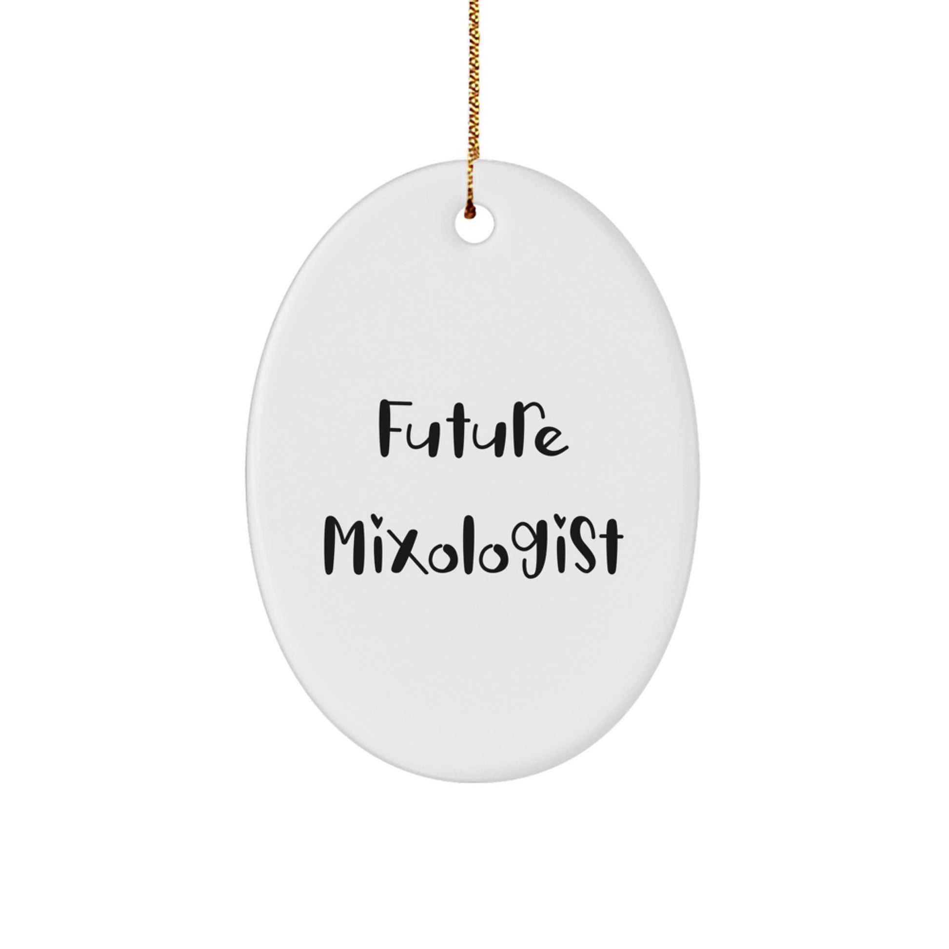 Future Mixologist Gifts from Family - Funny Oval Ornament for Christmas Unique Gifts - Image 1