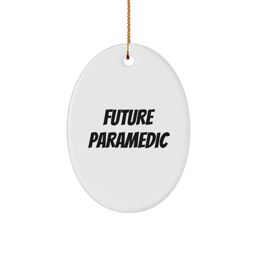 Funny Rescue Worker Gifts for Men - Future Rescue Worker Oval Ornament - Christmas Unique Presents from Friends - Image 1