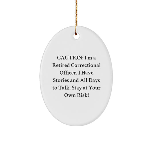 Correctional Officer Oval Ornament - Funny Christmas Unique Gift for Men or Women, Gifts from Friends and Family, Unique Ornament - Image 1