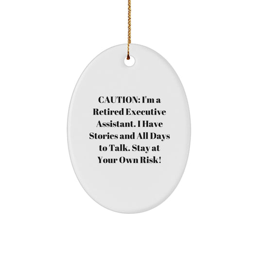 Funny Executive Assistant Oval Ornament Gifts from Friends, Christmas Unique Gifts for Executive Assistant - Image 1