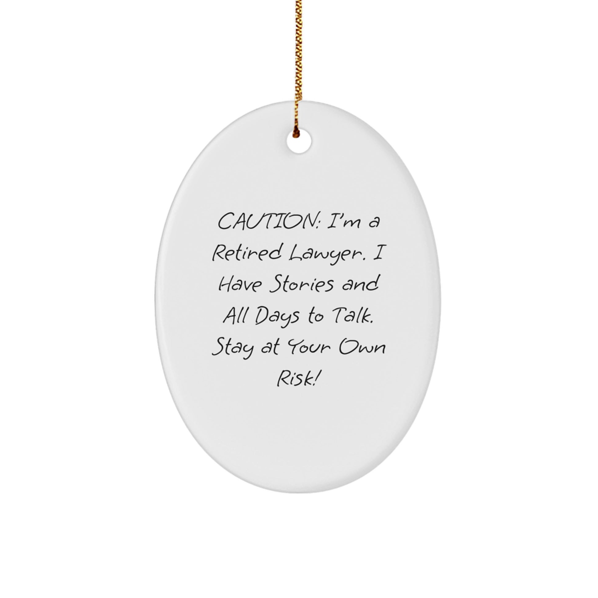 Funny Lawyer Oval Ornament Gifts from Family Members for Lawyer Friends during Christmas Unique Season - Image 1