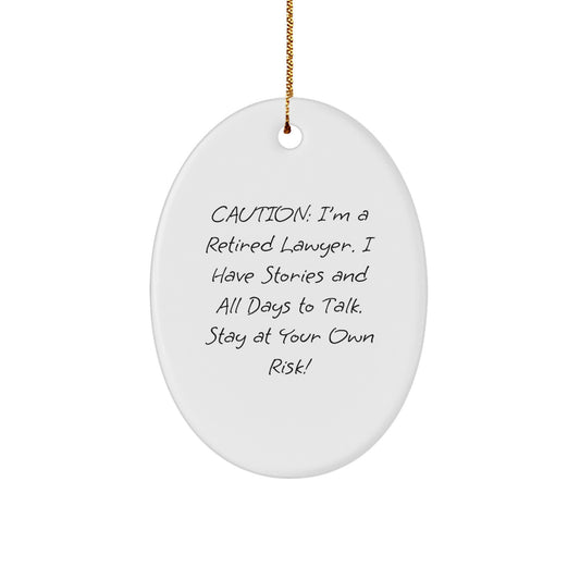 Funny Lawyer Oval Ornament Gifts from Family Members for Lawyer Friends during Christmas Unique Season - Image 1