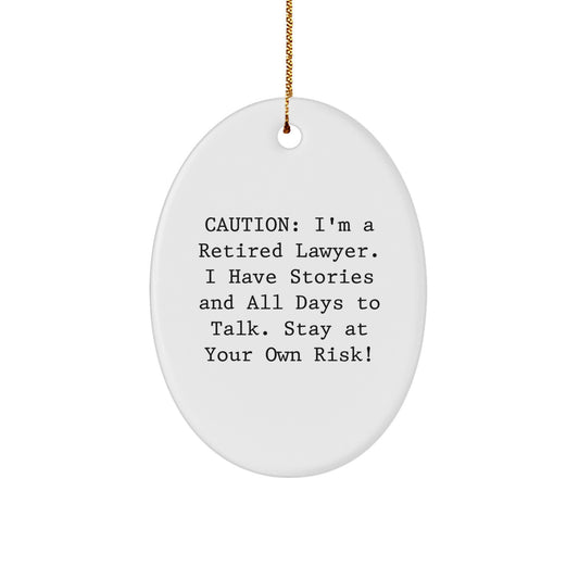 Funny Lawyer Oval Ornament Gifts from Friends for Lawyer Christmas Unique Ornaments - Image 1