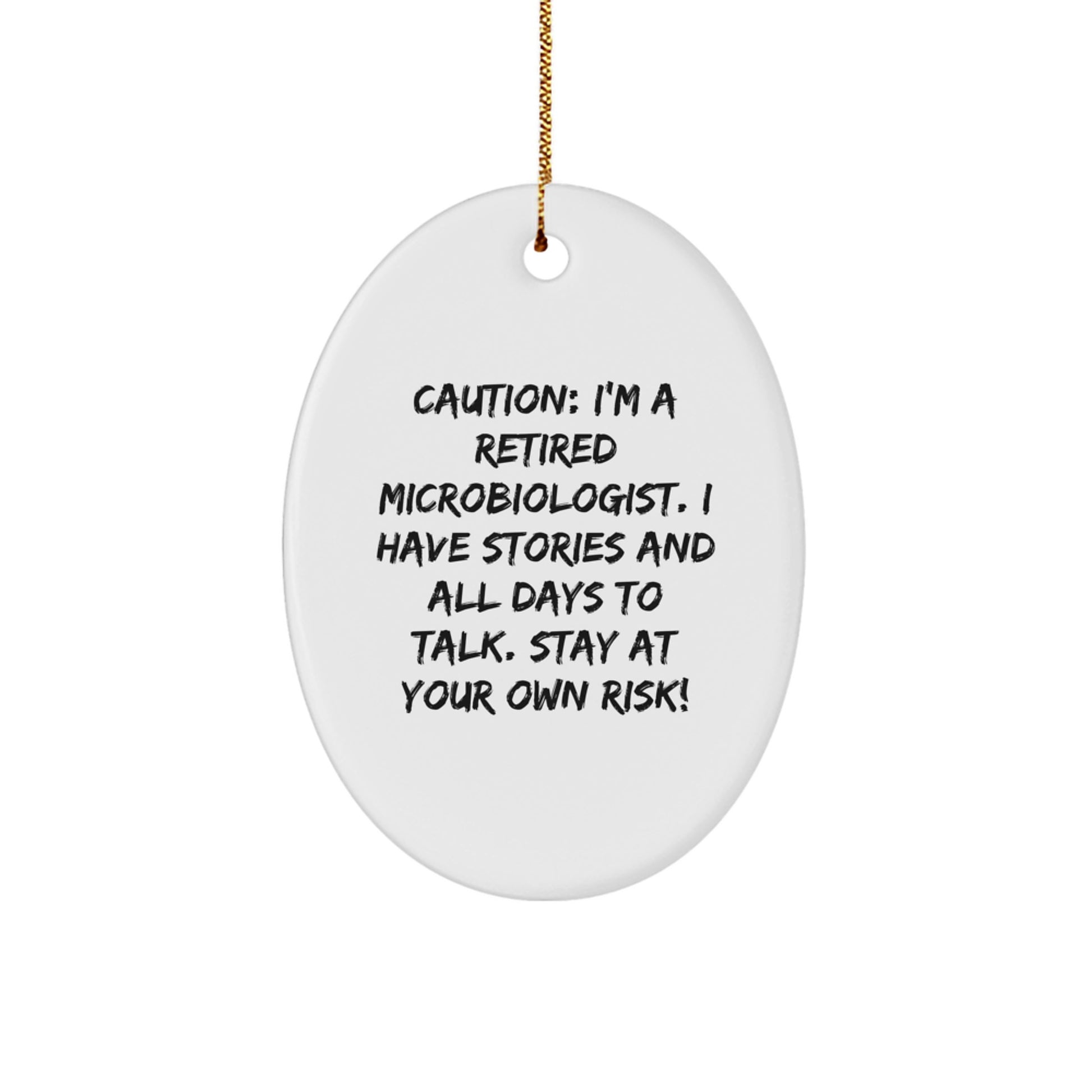 Unique Microbiologist Oval Ornament Gifts from Friends for Christmas - Image 1