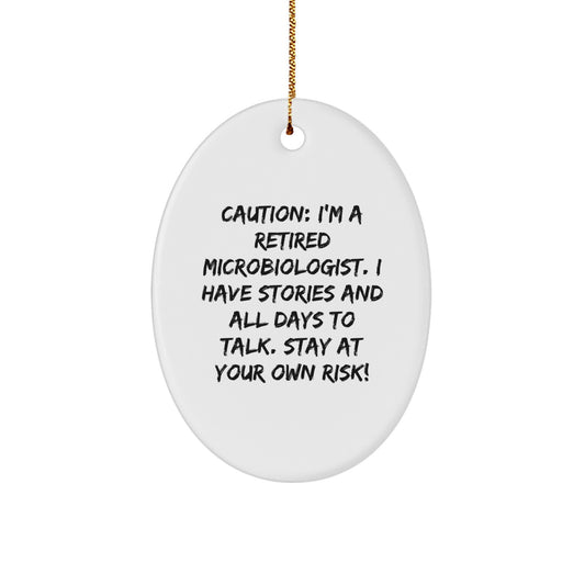 Unique Microbiologist Oval Ornament Gifts from Friends for Christmas - Image 1