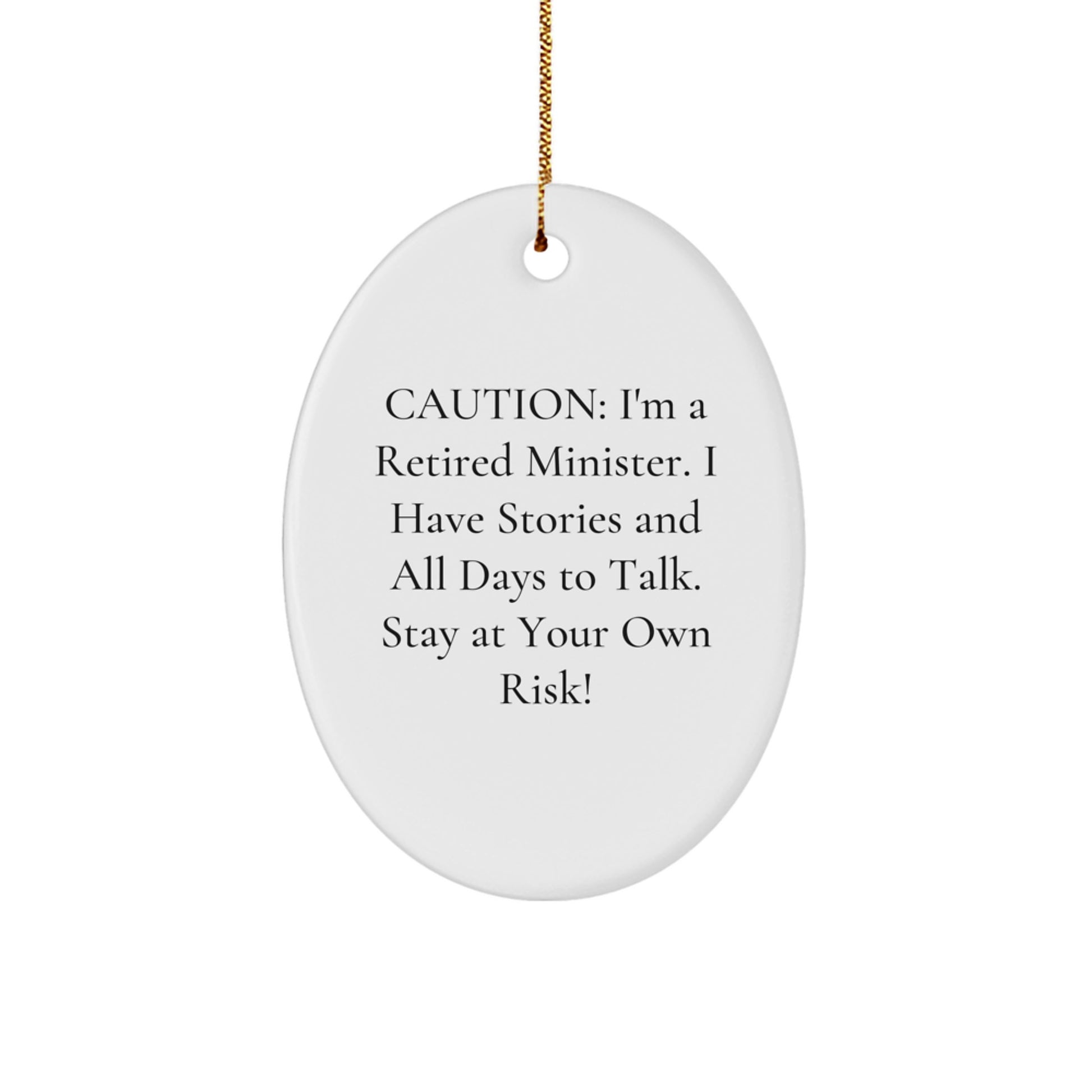 Funny Minister Gifts from Friends for Minister - Oval Ornament - Christmas Unique Gifts - Image 1