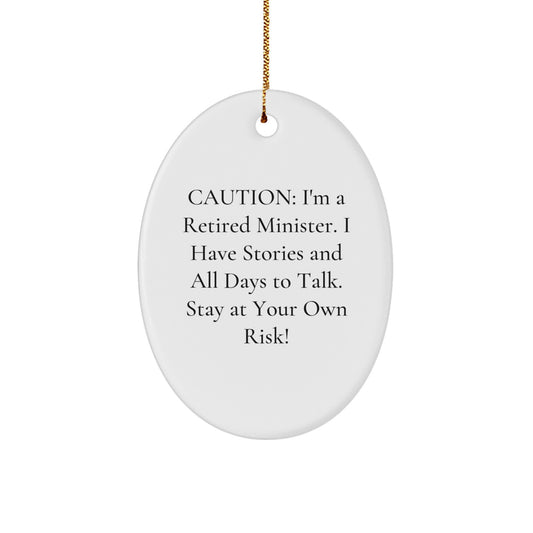 Funny Minister Gifts from Friends for Minister - Oval Ornament - Christmas Unique Gifts - Image 1