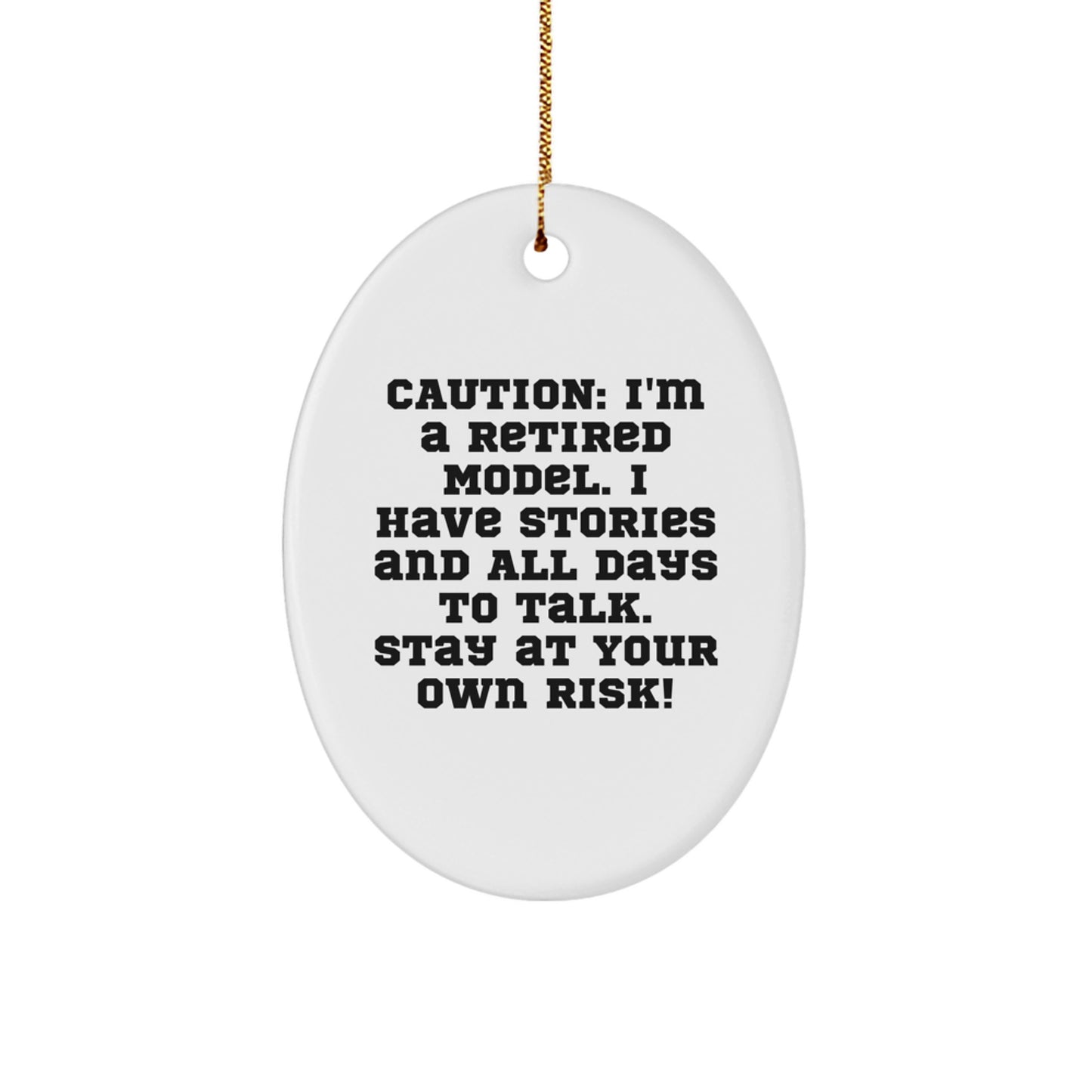 Funny Model Christmas Oval Ornament Gifts from Friends for Men - Image 1