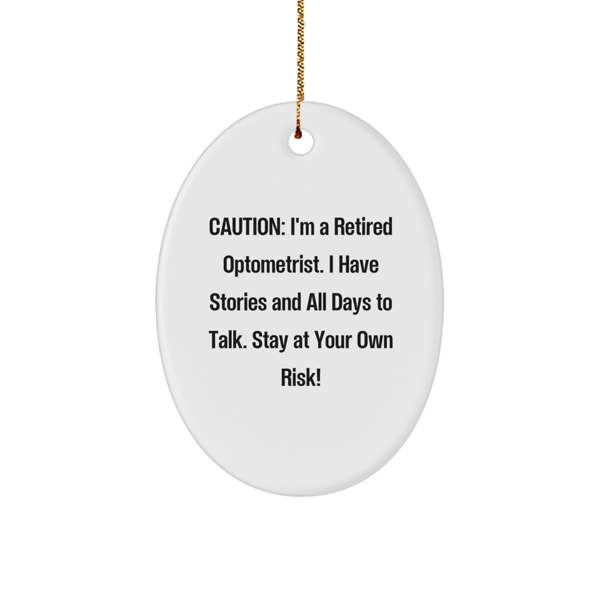 Funny Optometrist Christmas Oval Ornament Gifts from Friends for Optometrist - Image 1