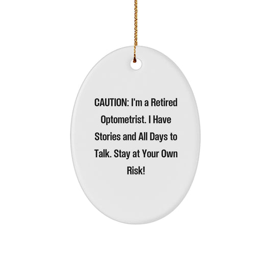 Funny Optometrist Christmas Oval Ornament Gifts from Friends for Optometrist - Image 1