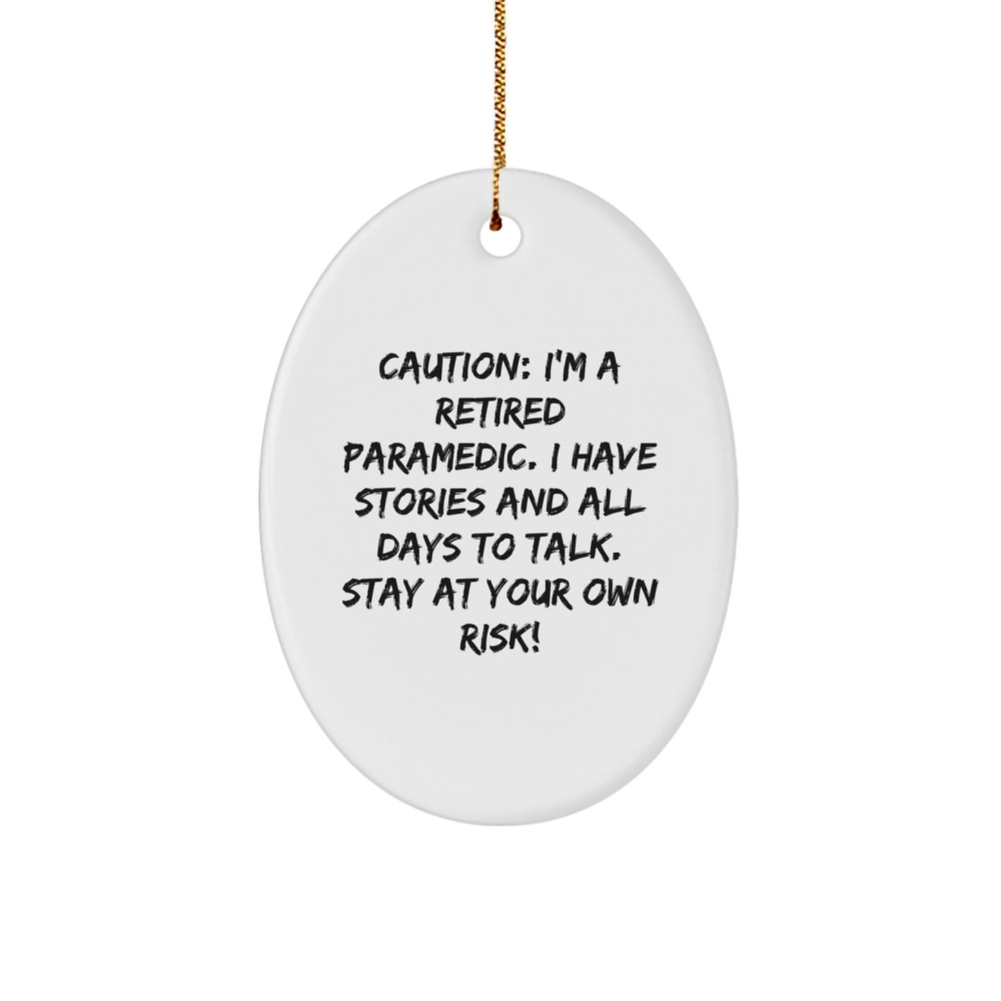 Funny Rescue Worker Gifts for Men, Oval Ornament, Funny Quote, Gifts from Family, Christmas Unique Gifts - Image 1