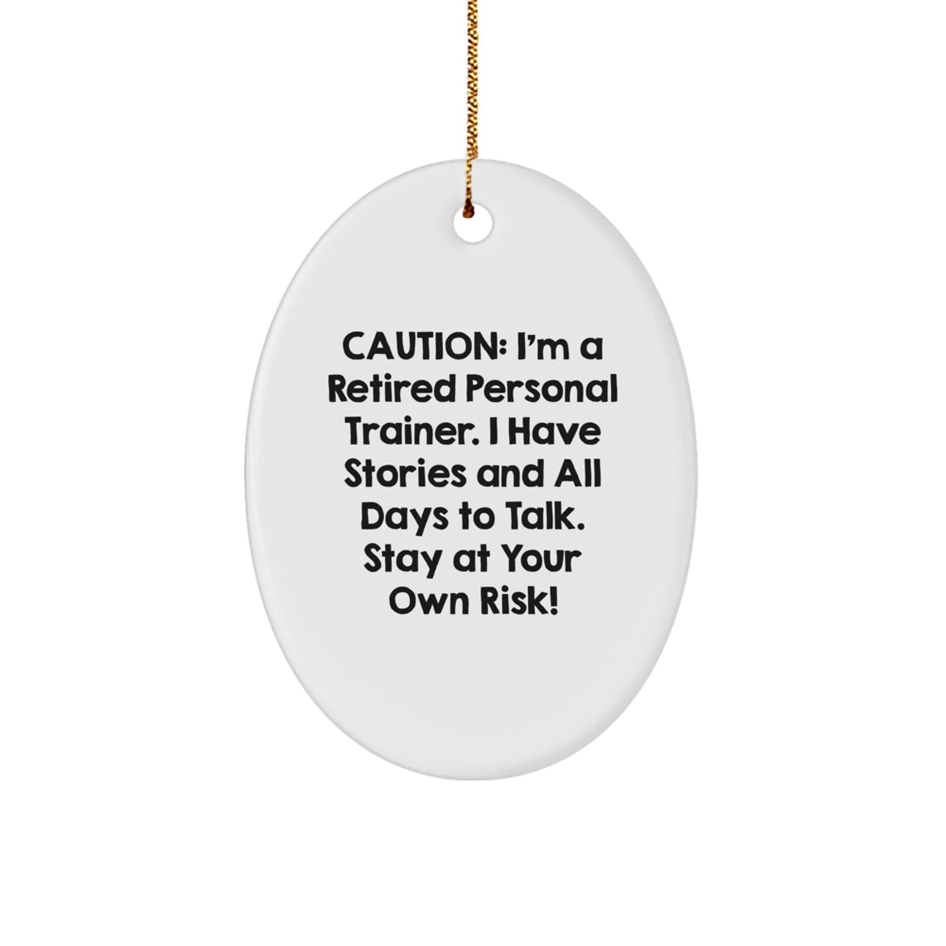 Funny Personal Trainer Gifts, Oval Ornament for Men, Women, Friends, Coworkers, Family, Christmas Unique Gift Ideas from Personal Trainer - Image 1