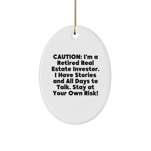 Funny Real Estate Investor Oval Ornament Gifts for Friends, Coworkers, and Family Members this Christmas Season - Image 1
