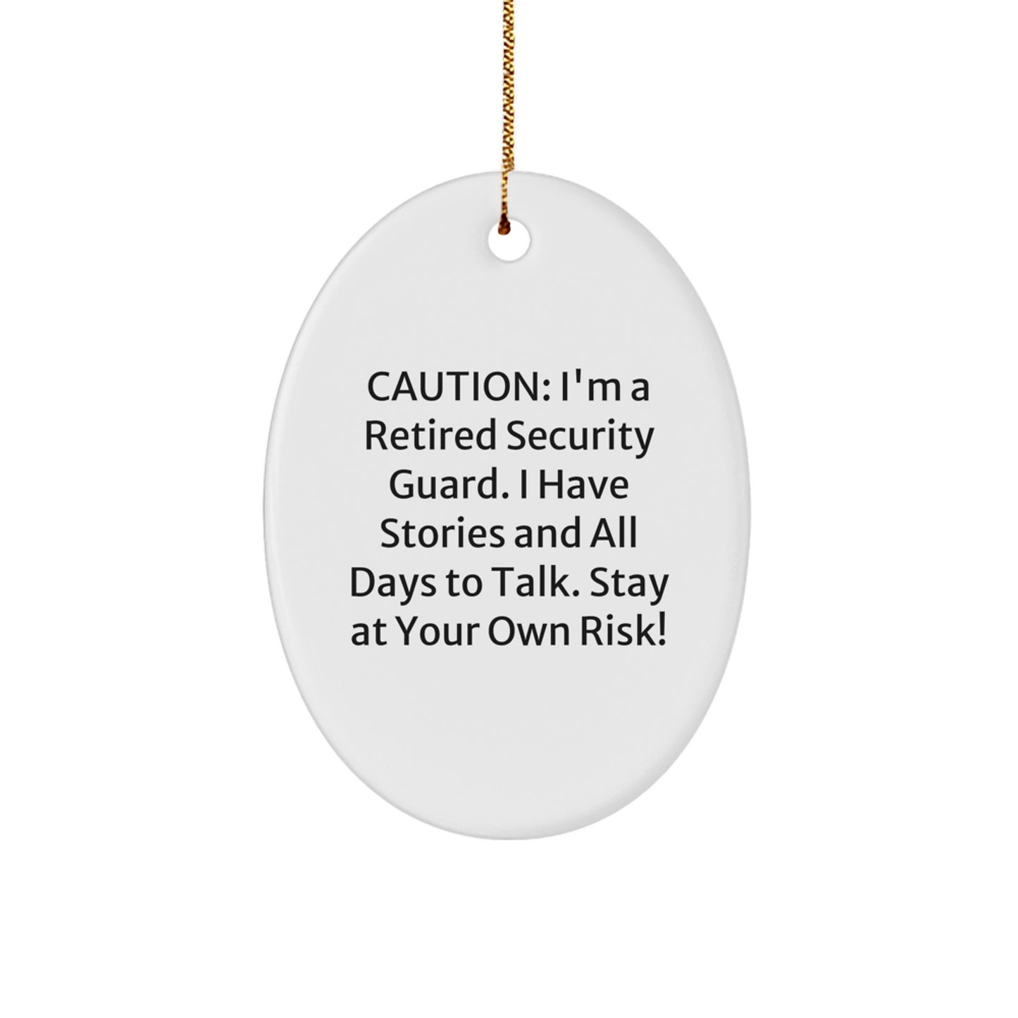 Funny Security Guard Oval Ornament for Christmas Unique Gifts from Friends to Security Guard Men - Image 1