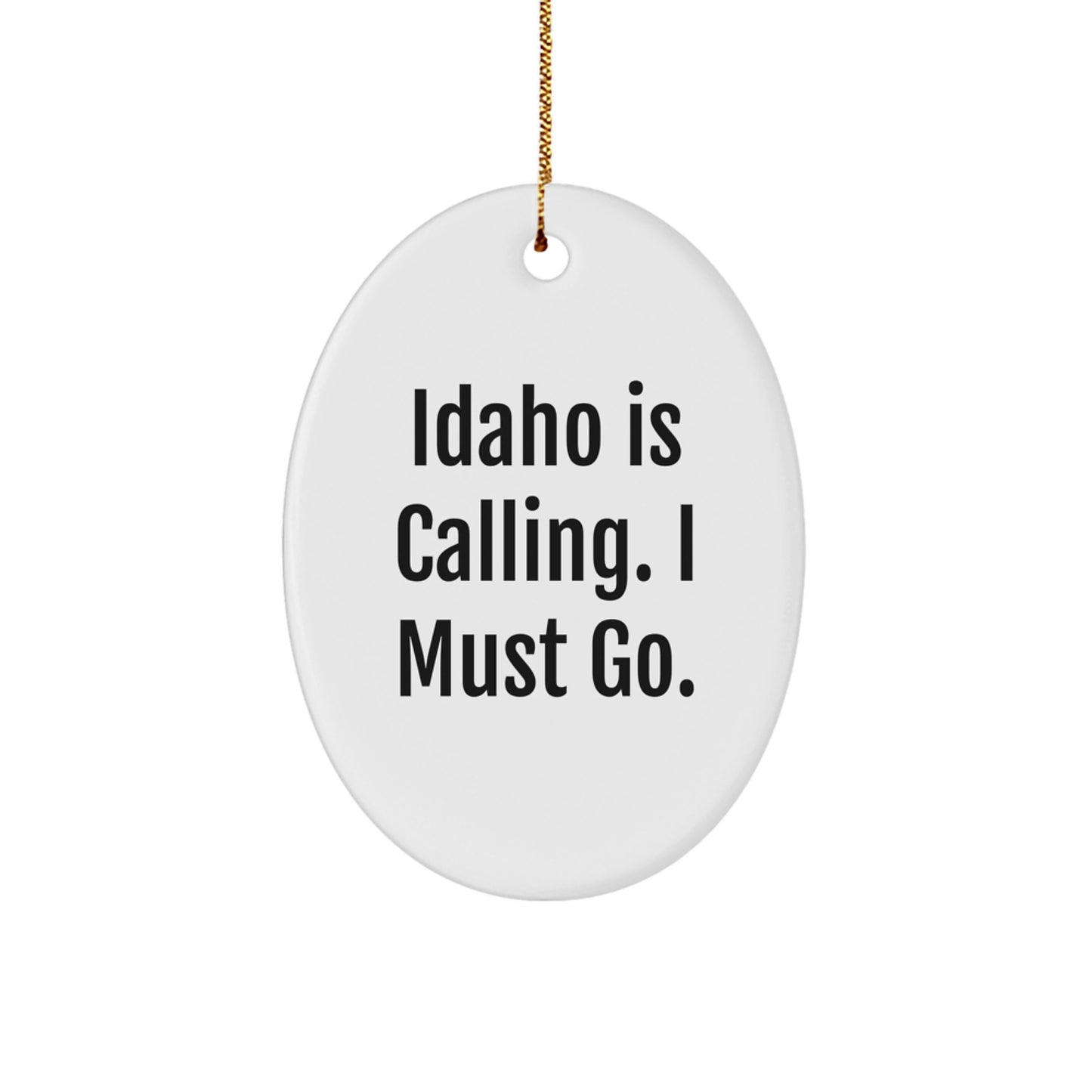 Idaho Oval Ornament Gifts from Friends and Family, Christmas Unique Gifts for Idaho Men and Women - Image 1