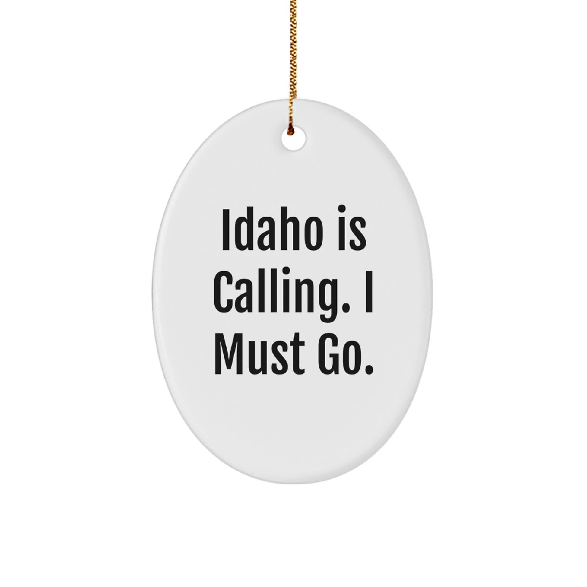 Idaho Oval Ornament Gifts from Friends and Family, Christmas Unique Gifts for Idaho Men and Women - Image 1