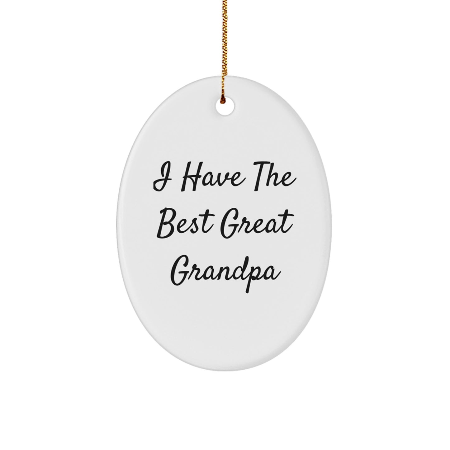 Funny Grandpa Christmas Oval Ornament Gifts from Men to Dad - Image 1