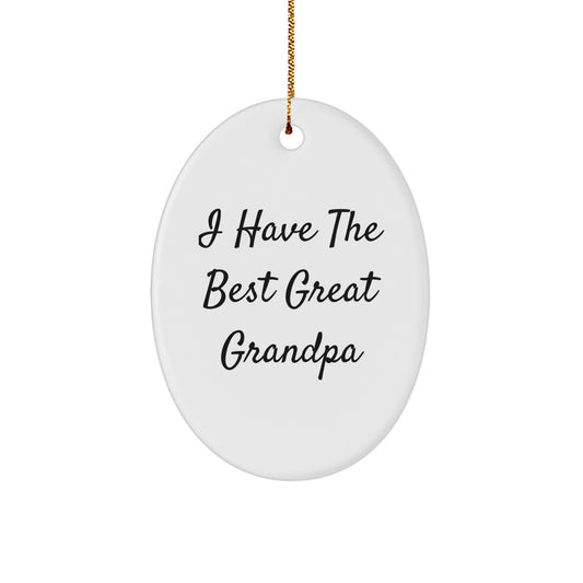 Funny Grandpa Christmas Oval Ornament Gifts from Men to Dad - Image 1