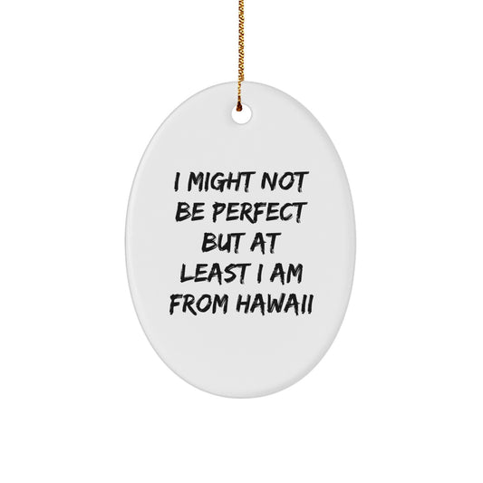 Hawaii Oval Ornament, Funny Quote, Gifts from Family to Friends, Christmas Unique Presents - Image 1