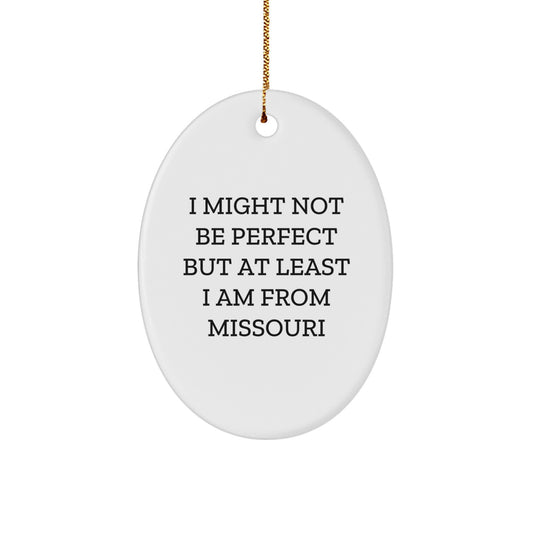 Missouri Oval Ornament Gifts from Friends and Family, White, Christmas Unique Gifts - Image 1