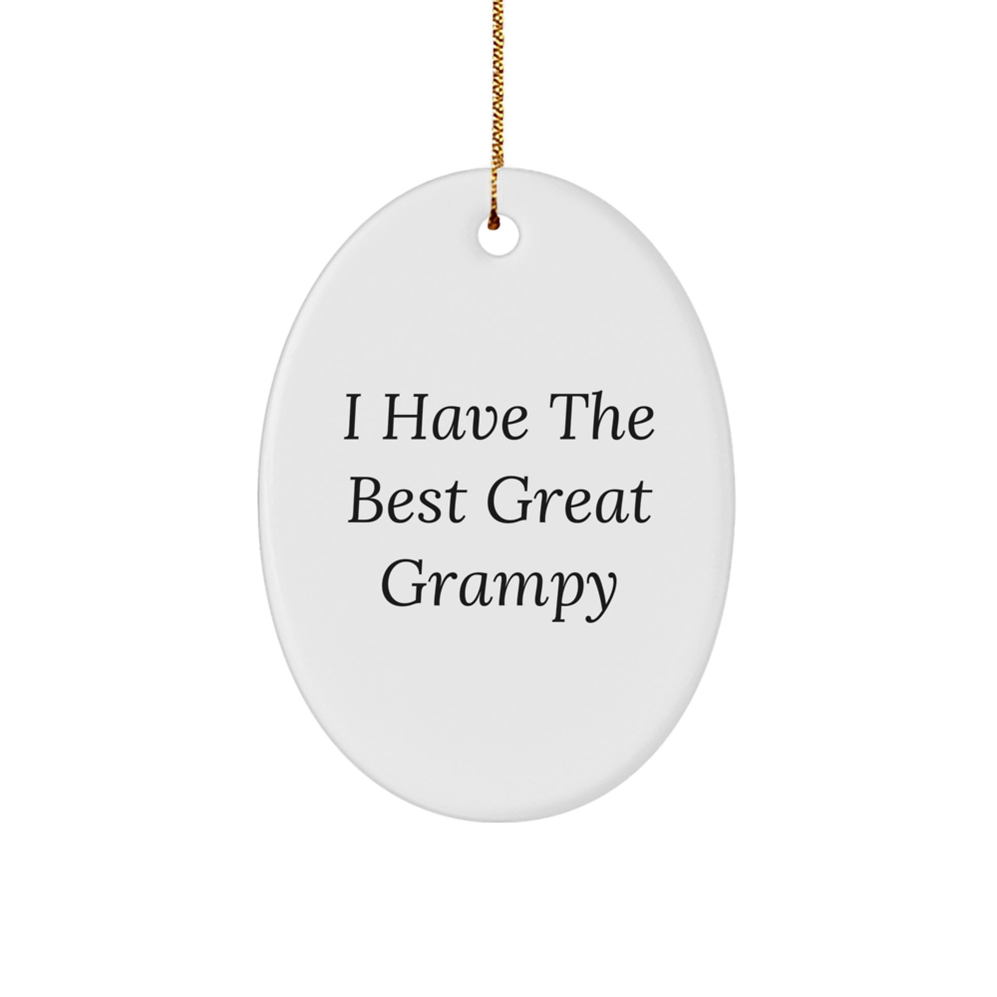 Funny Grampy Oval Ornament Gifts for Men, Great Grampy Christmas Unique Gifts from Family to Grampy - Image 1