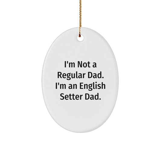 English Setter Dog Oval Ornament Gifts from Men to English Setter Dog, Funny Christmas Decorations - Image 1