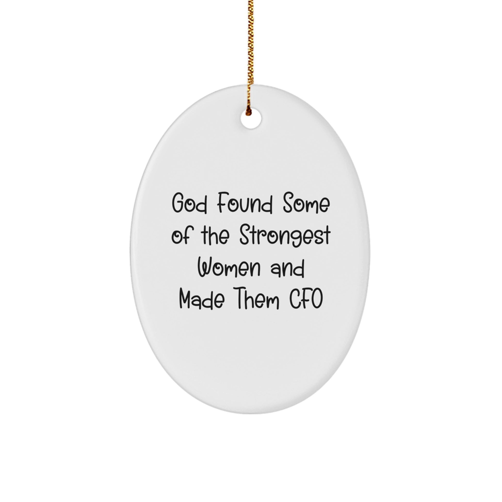 CFO Gifts for Christmas, Funny Quote Oval Ornament, Gifts from Family to CFO, CFO Women, CFO Men, Oval Ornament for CFO Office - Image 1