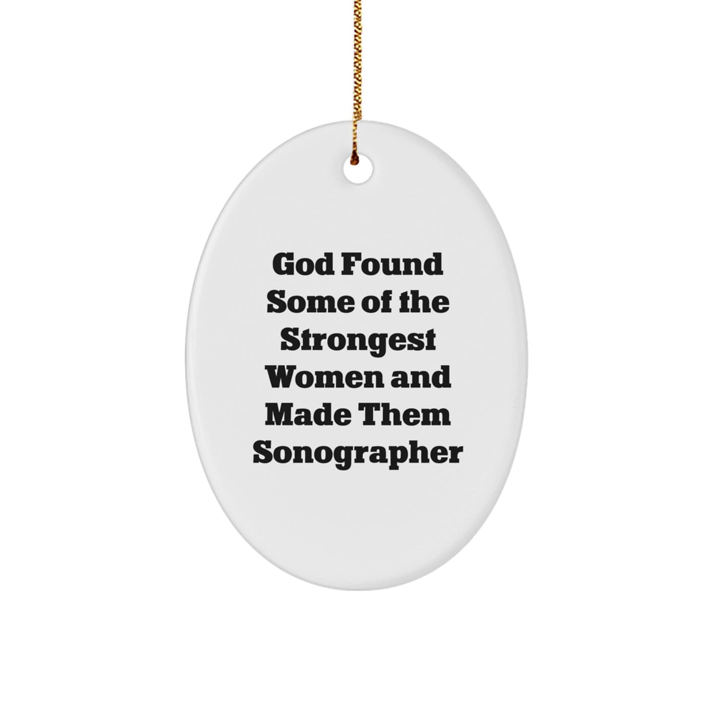 Funny Sonographer Gifts for Women, Unique Oval Ornament from Men to Friends on Christmas - Image 1